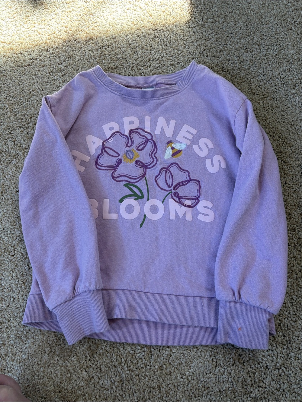 Carter's Lavender 'Happiness Blooms' Floral Sweatshirt